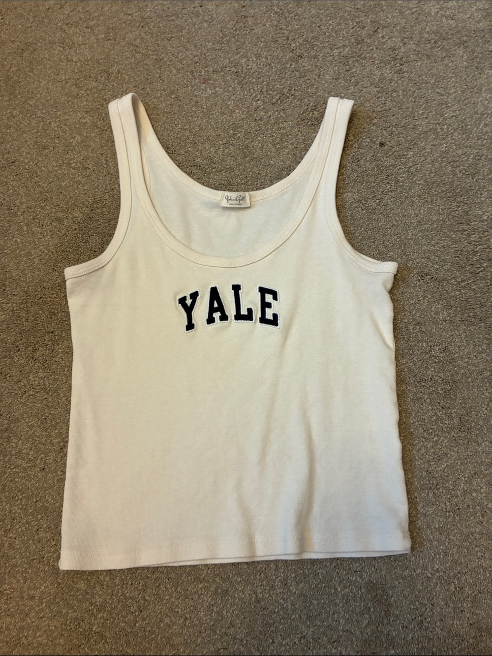 Brandy Melville Yale Cream Tank Top